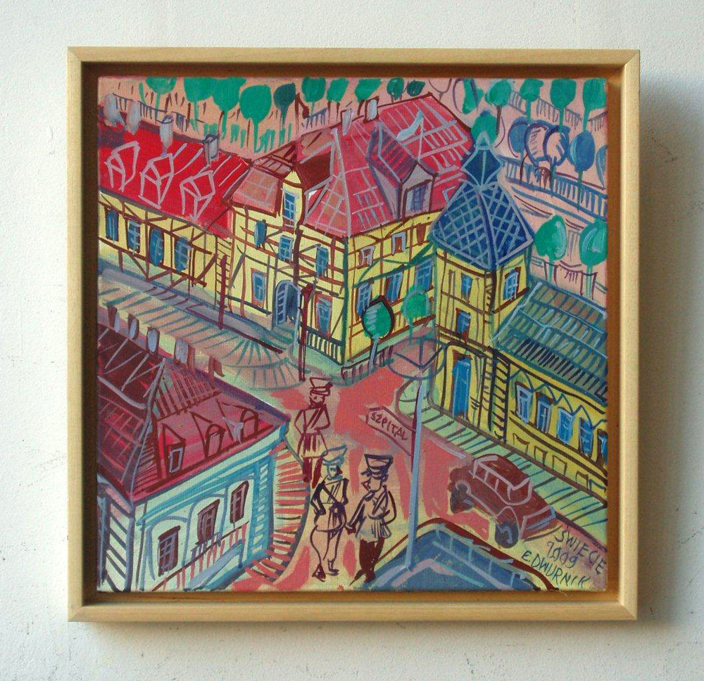 Edward Dwurnik - Świecie (Oil on canvas | Größe: 45 x 45 cm | Preis: 4500 PLN)
