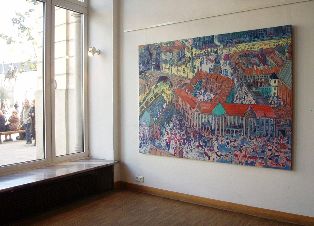 Edward Dwurnik - Warsaw (Oil on canvas | Wymiary: 215 x 150 cm | Cena: 60000 PLN)