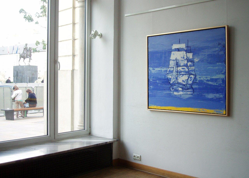 Jacek Łydżba - Sailing ship (Oil on canvas | Size: 125 x 105 cm | Price: 7000 PLN)