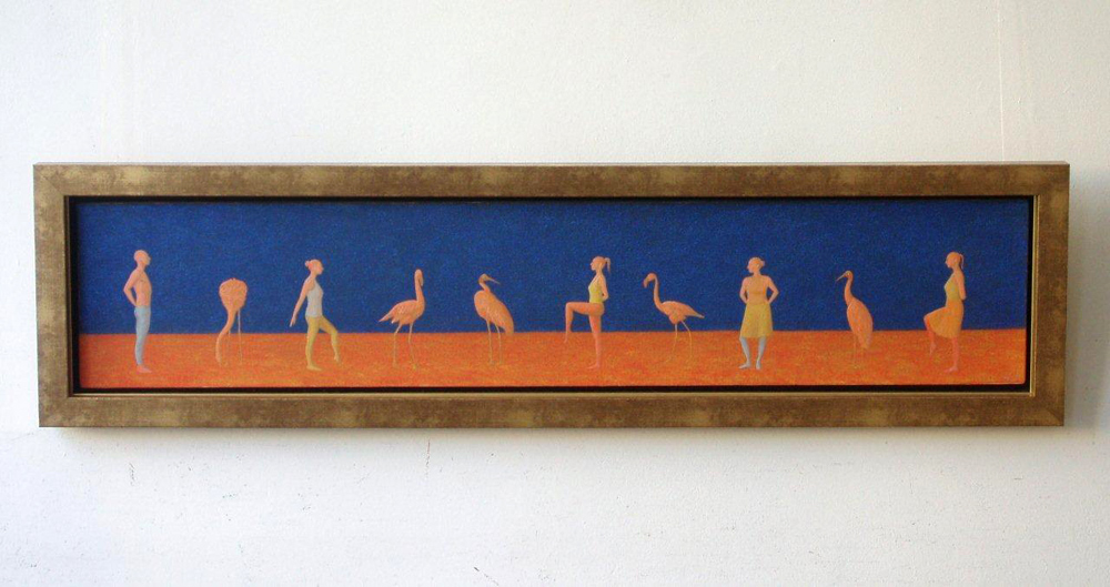 Mikołaj Kasprzyk - Birds (Oil on canvas | Size: 152 x 40 cm | Price: 5600 PLN)