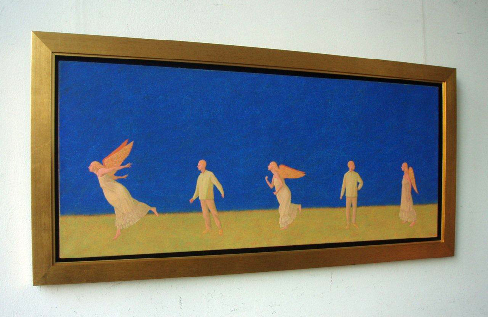 Mikołaj Kasprzyk - Migration (Oil on canvas | Wymiary: 123 x 59 cm | Cena: 5500 PLN)