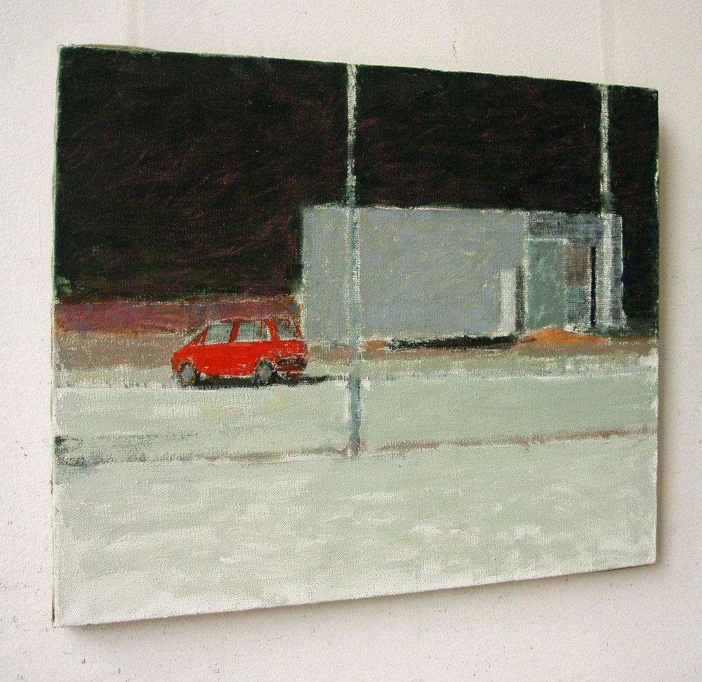 Radek Zielonka - Parking is blank (Acrylic on canvas | Wymiary: 55 x 46 cm | Cena: 3000 PLN)