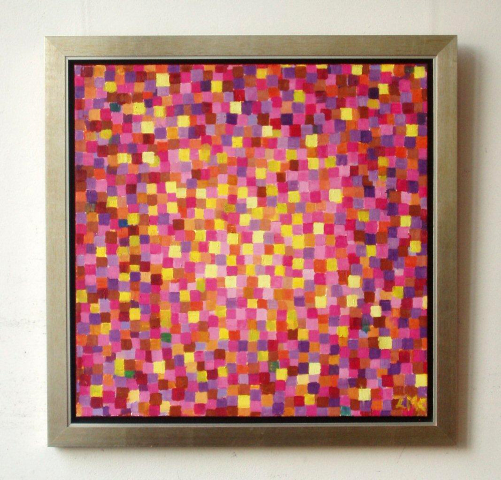 Zofia Matuszczyk-Cygańska - Purple (Oil on canvas | Wymiary: 94 x 94 cm | Cena: 7000 PLN)