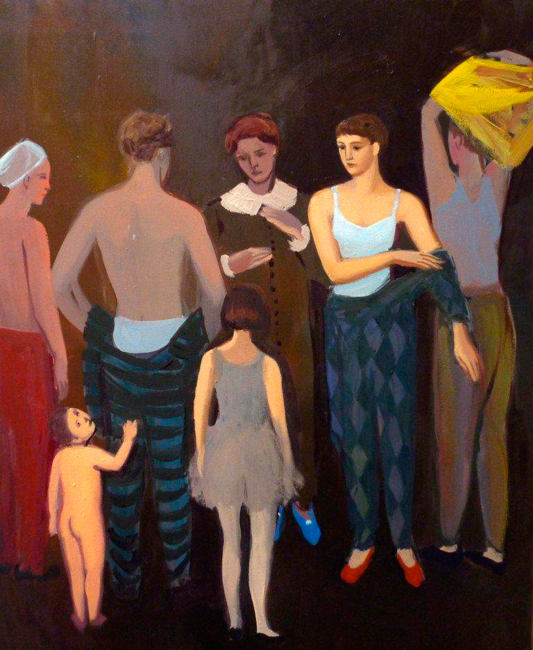 Katarzyna Karpowicz - Family of artists (Oil on Canvas | Wymiary: 54 x 65 cm | Cena: 4500 PLN)
