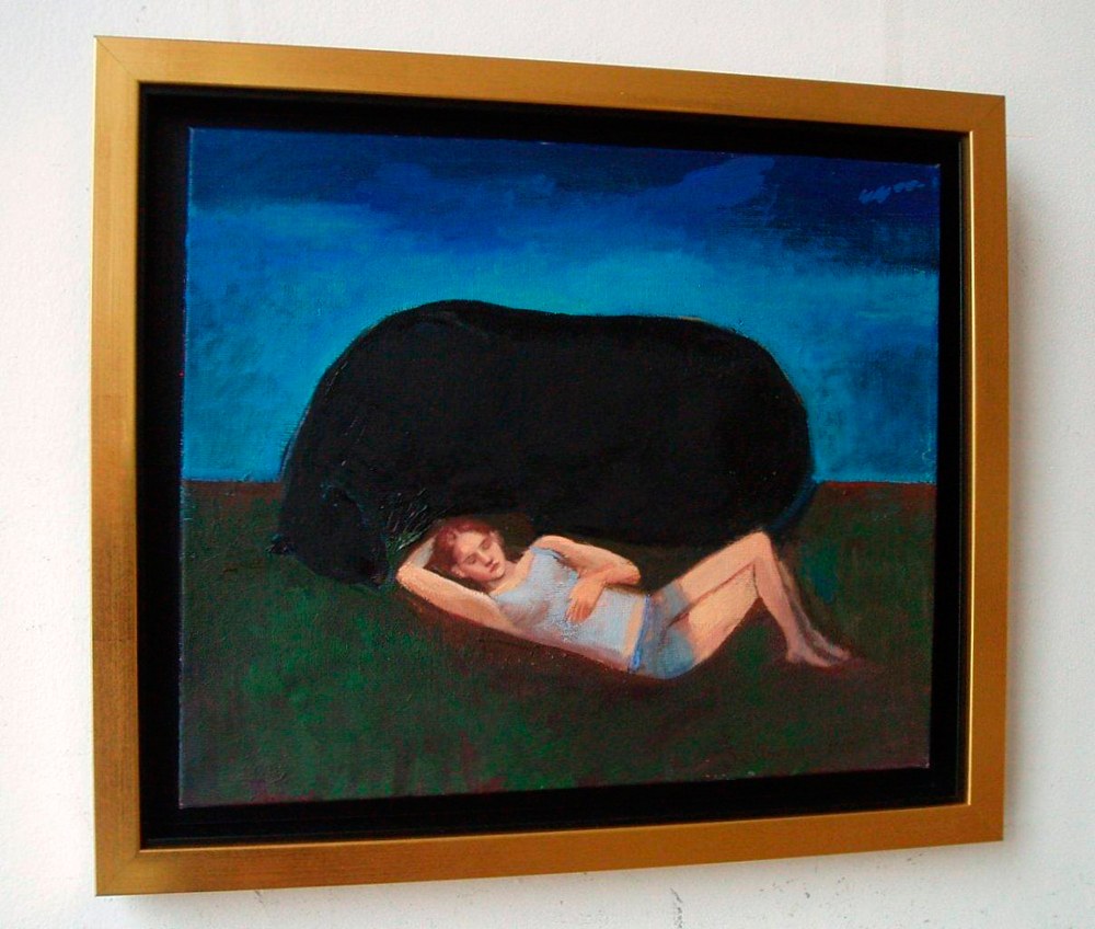Katarzyna Karpowicz - Dreaming girl (Oil on Canvas | Größe: 56 x 48 cm | Preis: 2900 PLN)