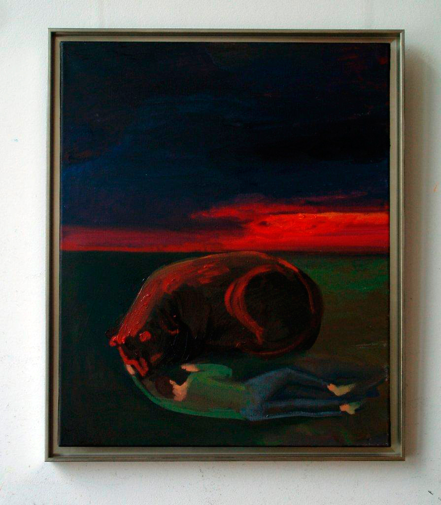 Katarzyna Karpowicz - Sleeping boy (Oil on Canvas | Wymiary: 55 x 65 cm | Cena: 3900 PLN)