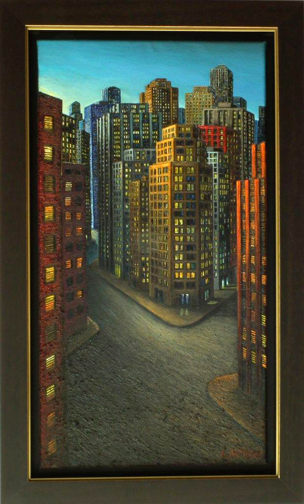Adam Patrzyk - City (Oil on Canvas | Wymiary: 54 x 89 cm | Cena: 12000 PLN)