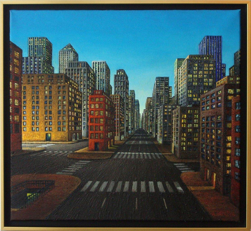 Adam Patrzyk - City (Oil on Canvas | Wymiary: 65 x 60 cm | Cena: 12000 PLN)