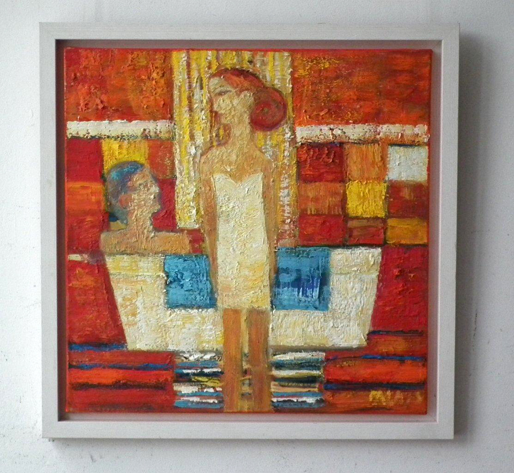 Darek Pala - Bath (Oil on Canvas | Size: 55 x 55 cm | Price: 4500 PLN)
