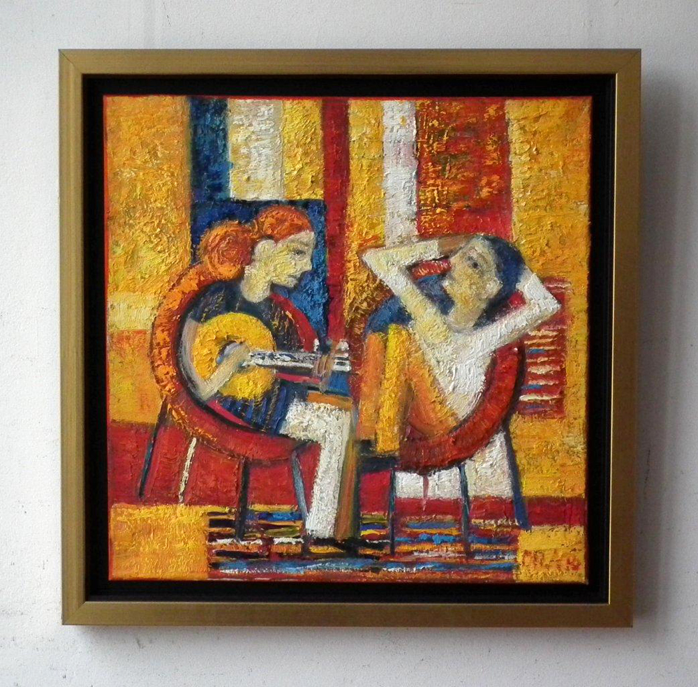 Darek Pala - Couple (Oil on Canvas | Size: 55 x 55 cm | Price: 4500 PLN)