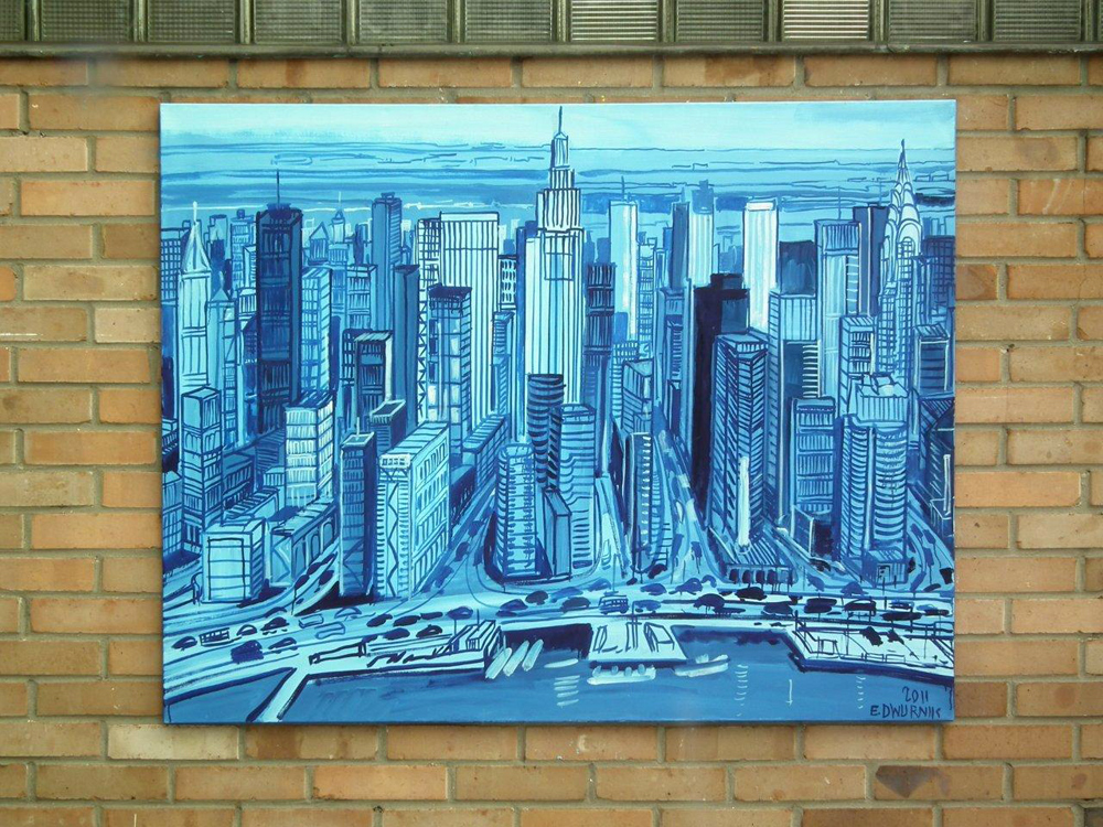 Edward Dwurnik - New York (Oil on Canvas | Size: 146 x 114 cm | Price: 35000 PLN)