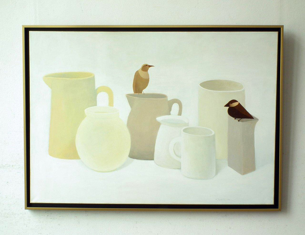 Katarzyna Castellini - White still life (Oil on Canvas | Wymiary: 105 x 75 cm | Cena: 5000 PLN)