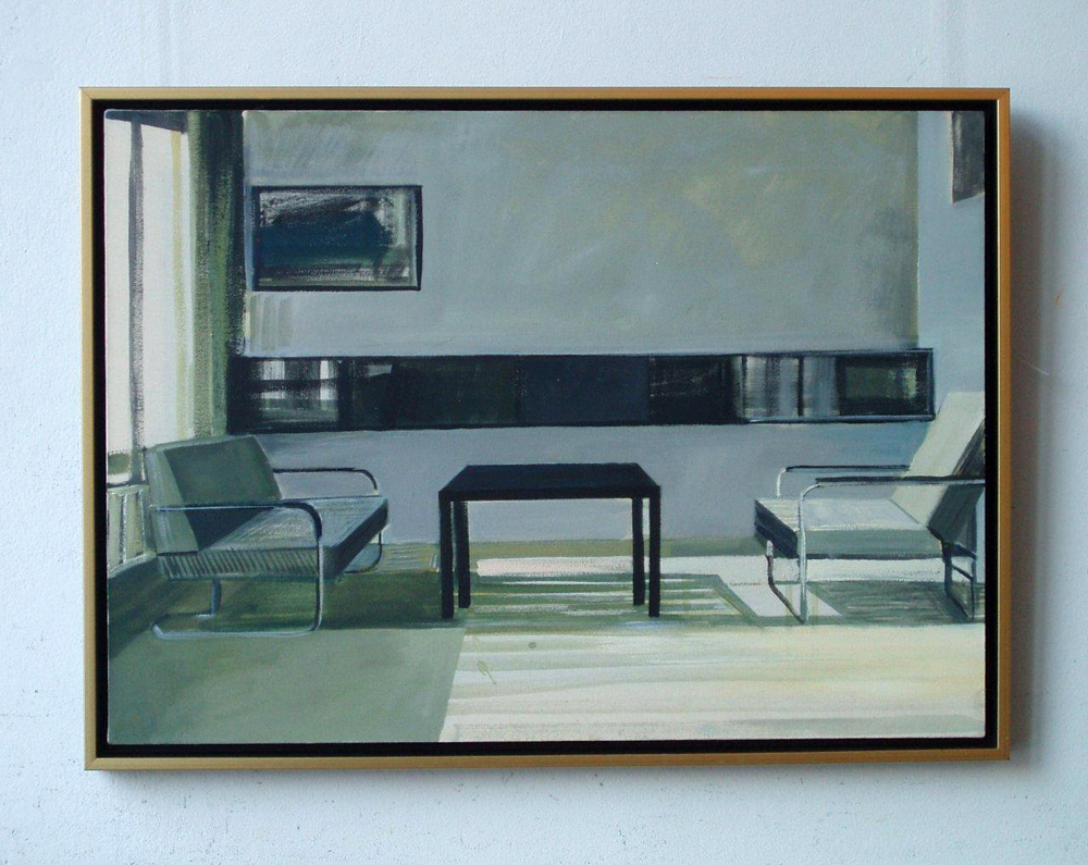 Maria Kiesner - Interior (Tempera on Canvas | Wymiary: 75 x 55 cm | Cena: 3900 PLN)