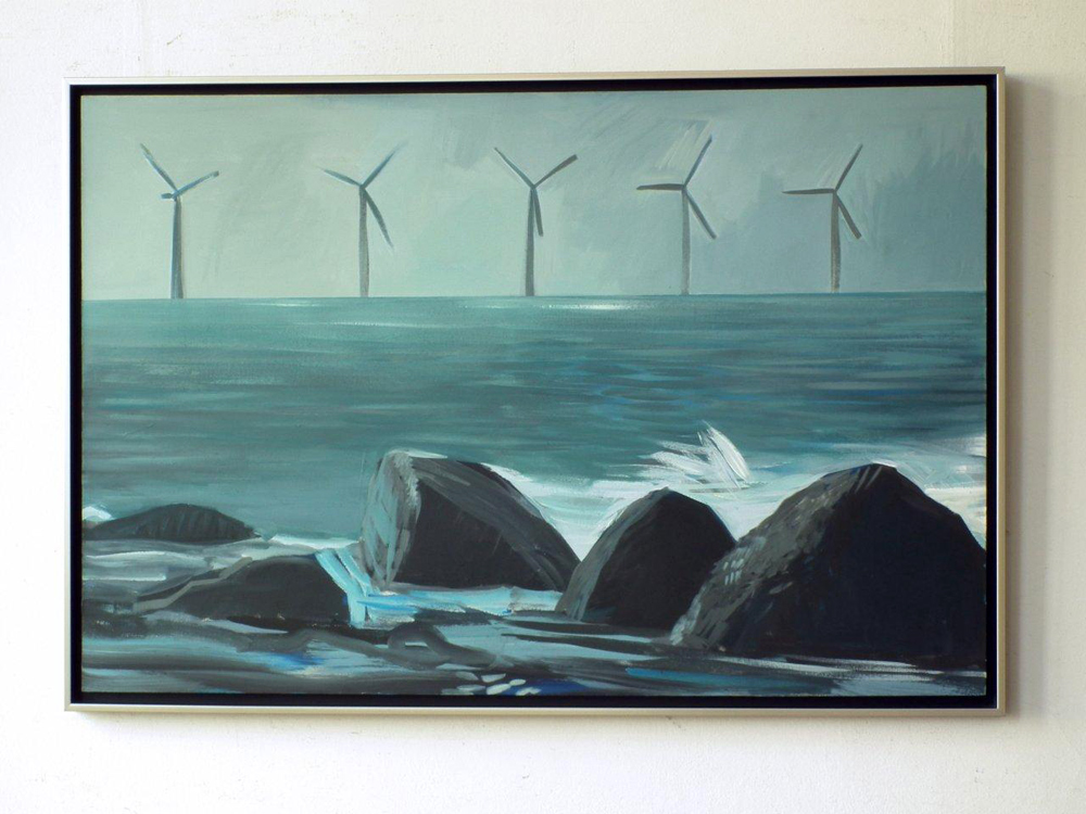 Maria Kiesner - Windmills (Tempera on Canvas | Wymiary: 125 x 85 cm | Cena: 9500 PLN)