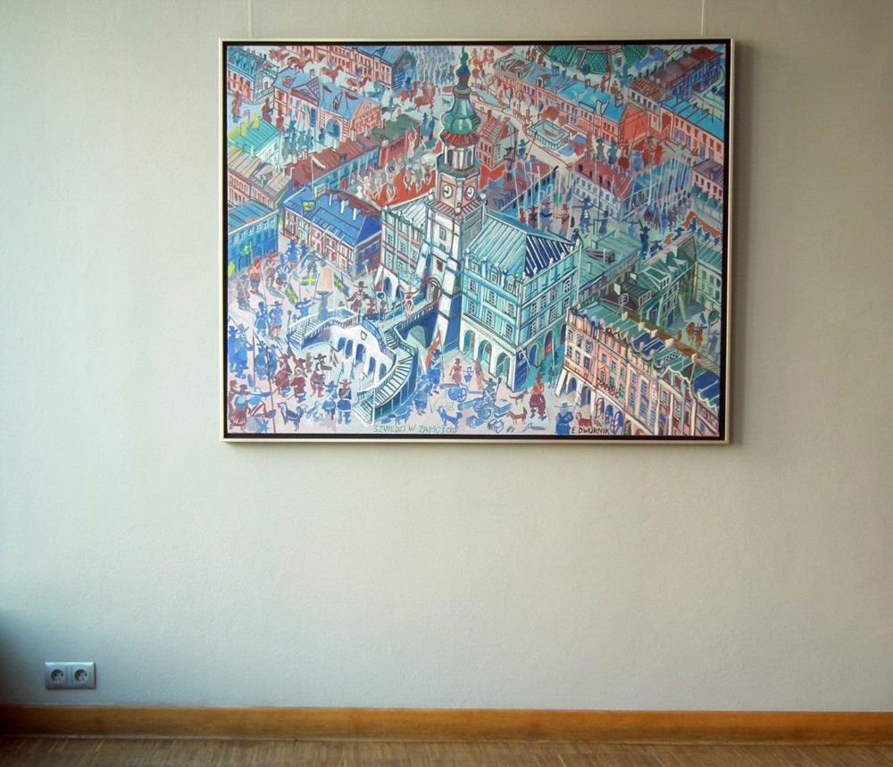 Edward Dwurnik - Zamość (Oil on Canvas | Größe: 151 x 119 cm | Preis: 35000 PLN)
