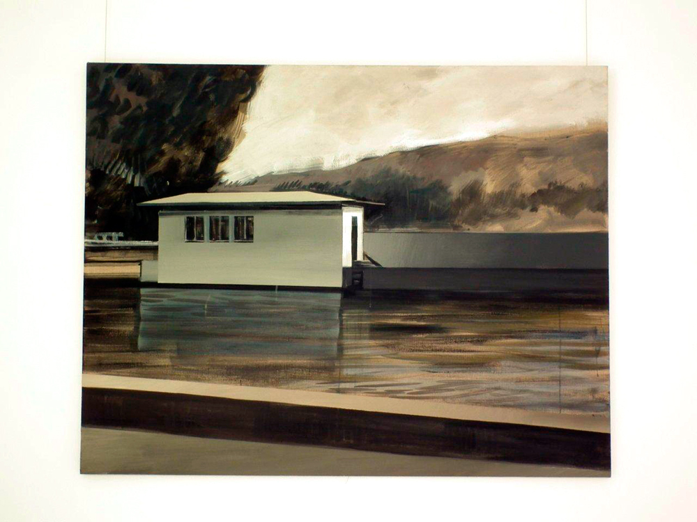 Maria Kiesner - Canal house (Tempera on Canvas | Wymiary: 140 x 110 cm | Cena: 9000 PLN)