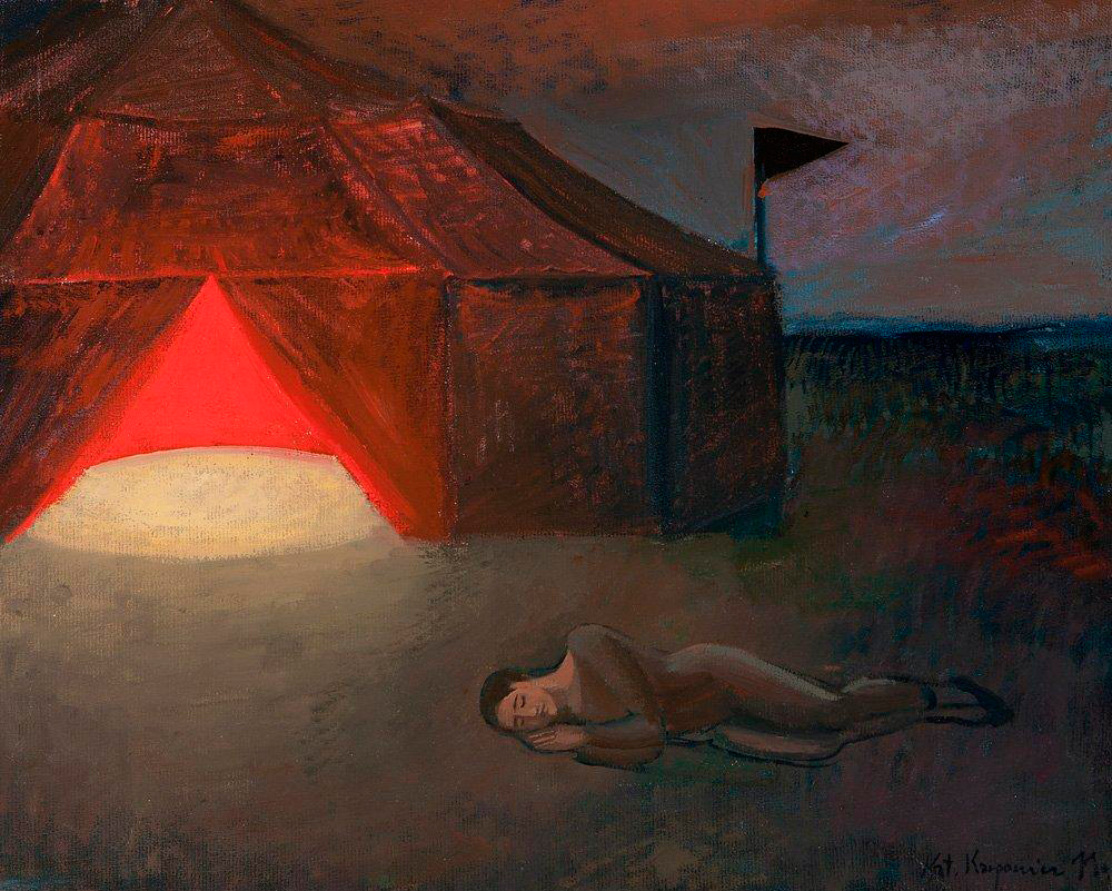 Katarzyna Karpowicz - Circus in sleep (Oil on Canvas | Größe: 50 x 40 cm | Preis: 3800 PLN)