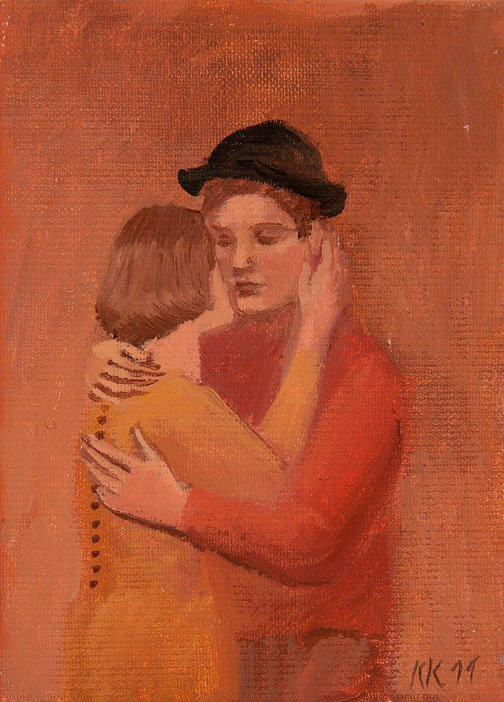 Katarzyna Karpowicz - Couple (Oil on Canvas | Wymiary: 13 x 18 cm | Cena: 1200 PLN)
