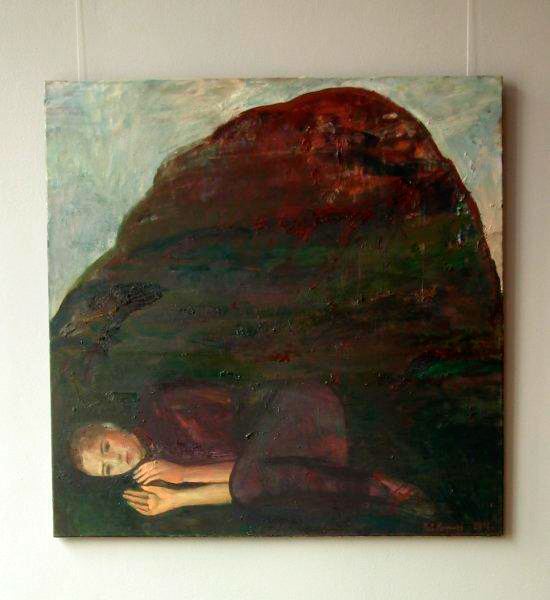 Katarzyna Karpowicz - Dream (Oil on Canvas | Size: 100 x 100 cm | Price: 5500 PLN)