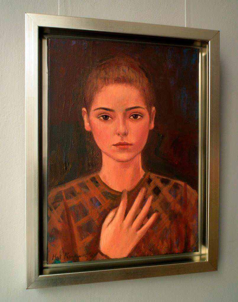 Katarzyna Karpowicz - Portrait of girl (Oil on Canvas | Wymiary: 41 x 54 cm | Cena: 3500 PLN)