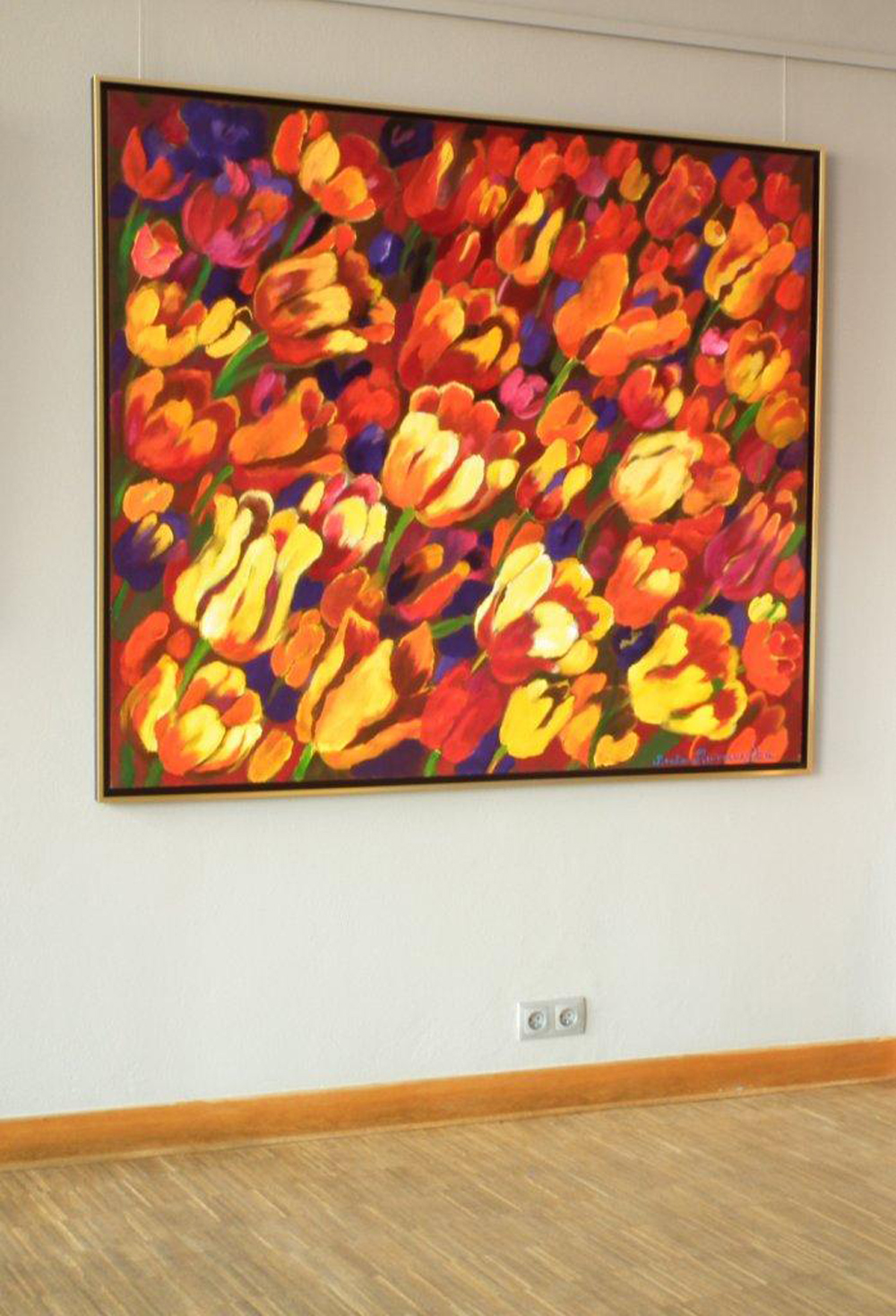 Beata Murawska - Big tulips (Oil on Canvas | Wymiary: 155 x 135 cm | Cena: 8500 PLN)