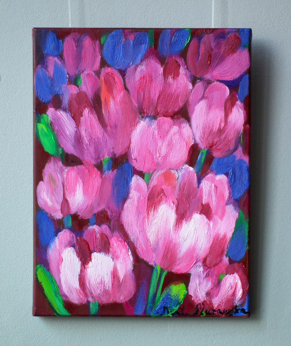 Beata Murawska - Pink tulips (Oil on Canvas | Size: 30 x 40 cm | Price: 3000 PLN)