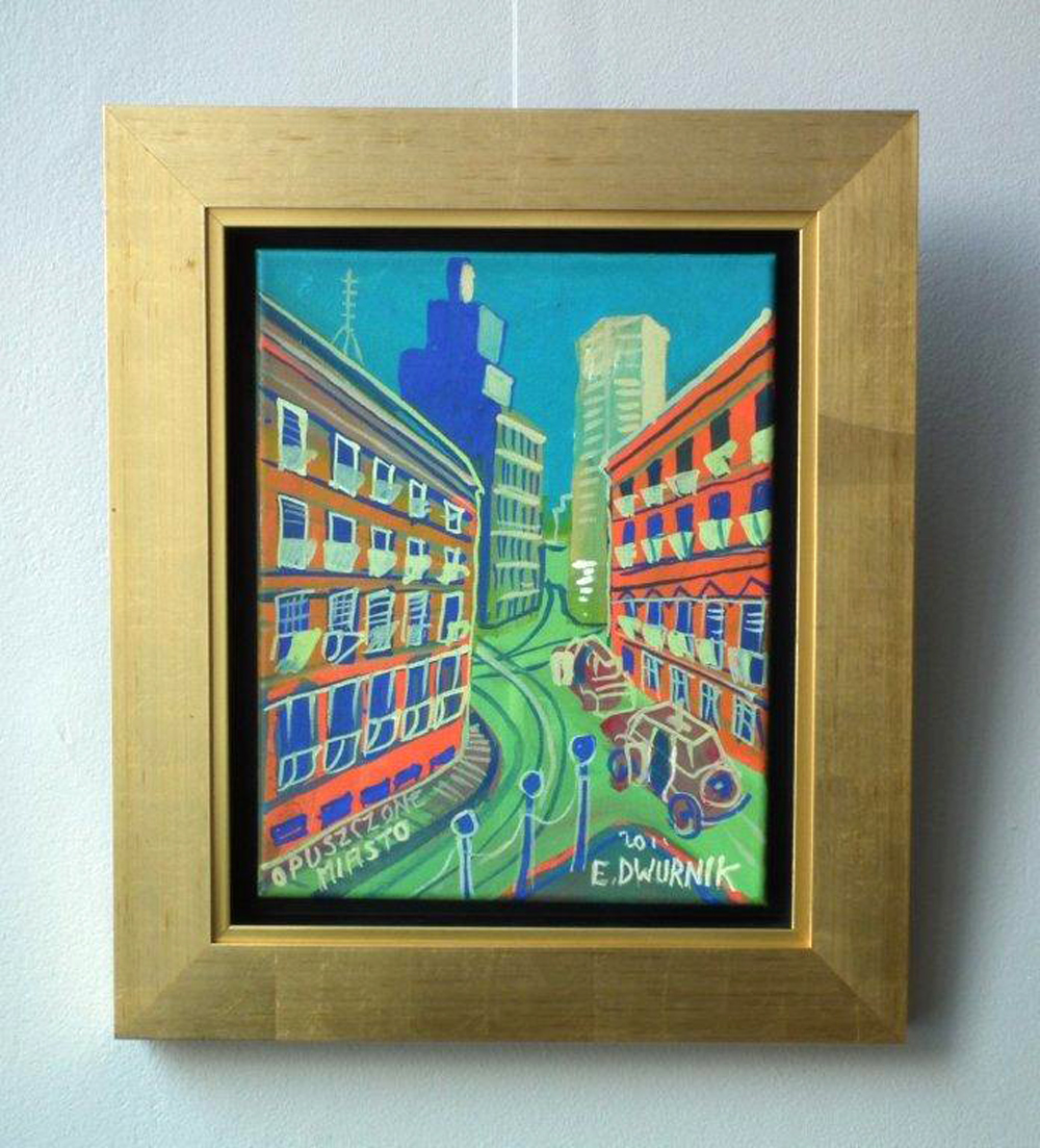 Edward Dwurnik - Abandoned city (Oil on Canvas | Wymiary: 37 x 43 cm | Cena: 3500 PLN)