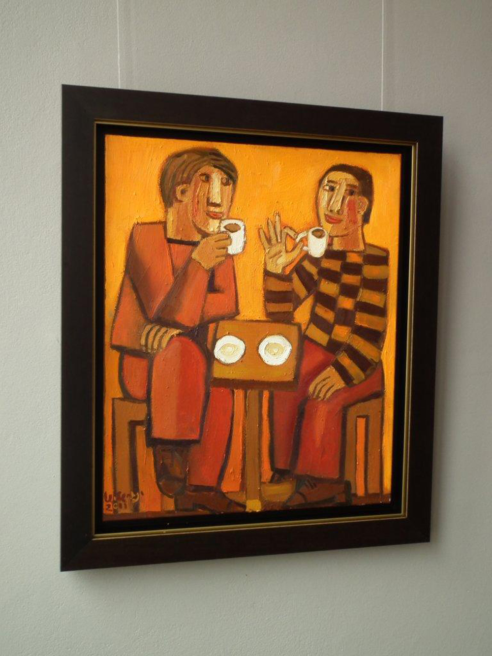 Krzysztof Kokoryn - Coffee fast (Oil on Canvas | Wymiary: 64 x 75 cm | Cena: 8500 PLN)