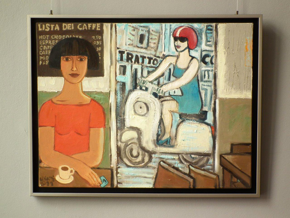 Krzysztof Kokoryn - Lista Dei Caffe (Oil on Canvas | Größe: 70 x 55 cm | Preis: 8000 PLN)