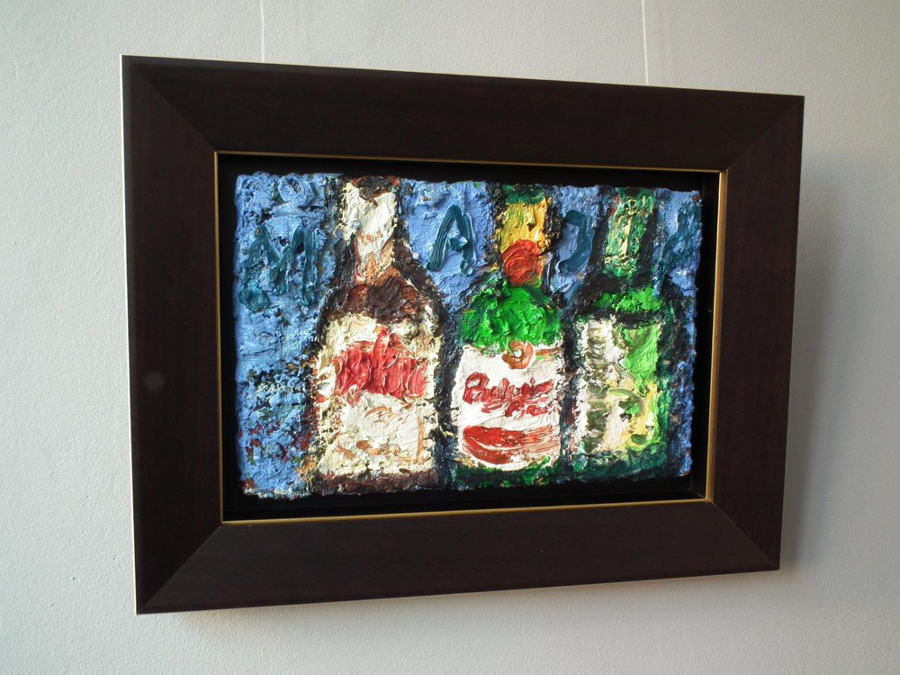 Krzysztof Kokoryn - Three bottles of beer (Oil on Canvas | Size: 58 x 44 cm | Price: 3800 PLN)