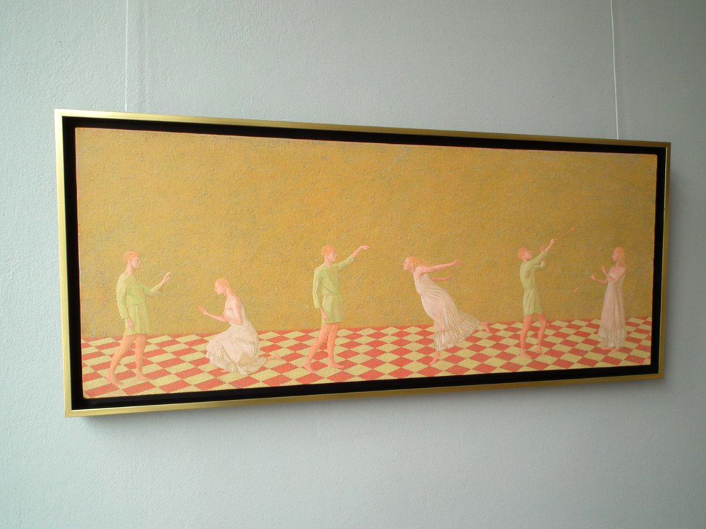 Mikołaj Kasprzyk - Flying lesson (Oil on Canvas | Wymiary: 105 x 46 cm | Cena: 5500 PLN)