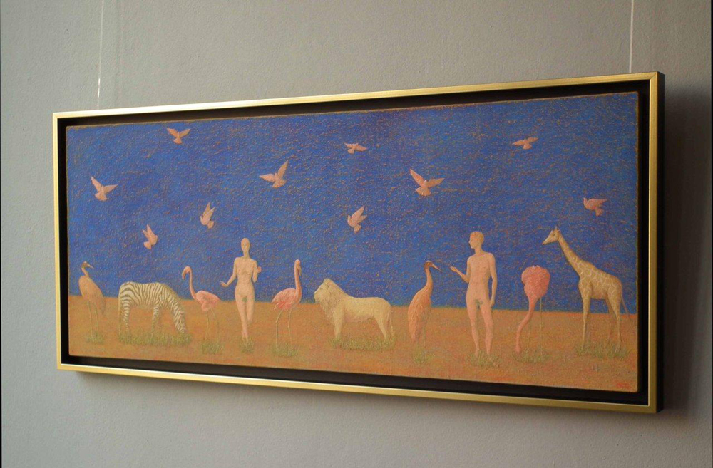 Mikołaj Kasprzyk - Paradise (Oil on Canvas | Size: 105 x 46 cm | Price: 5500 PLN)