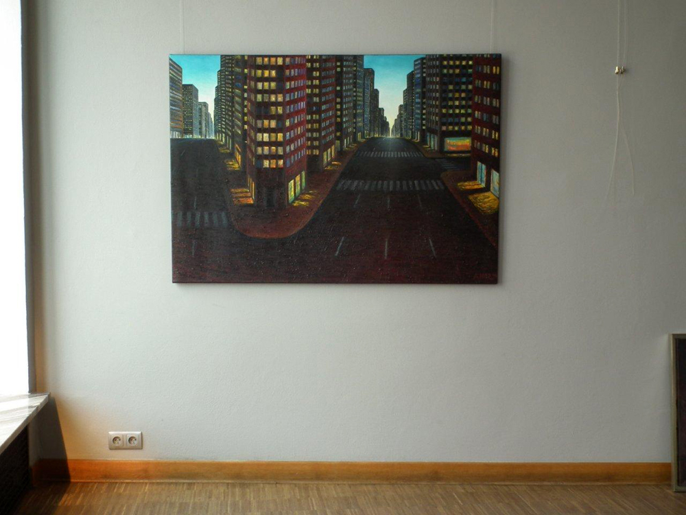 Adam Patrzyk - City (Oil on Canvas | Size: 145 x 100 cm | Price: 19000 PLN)