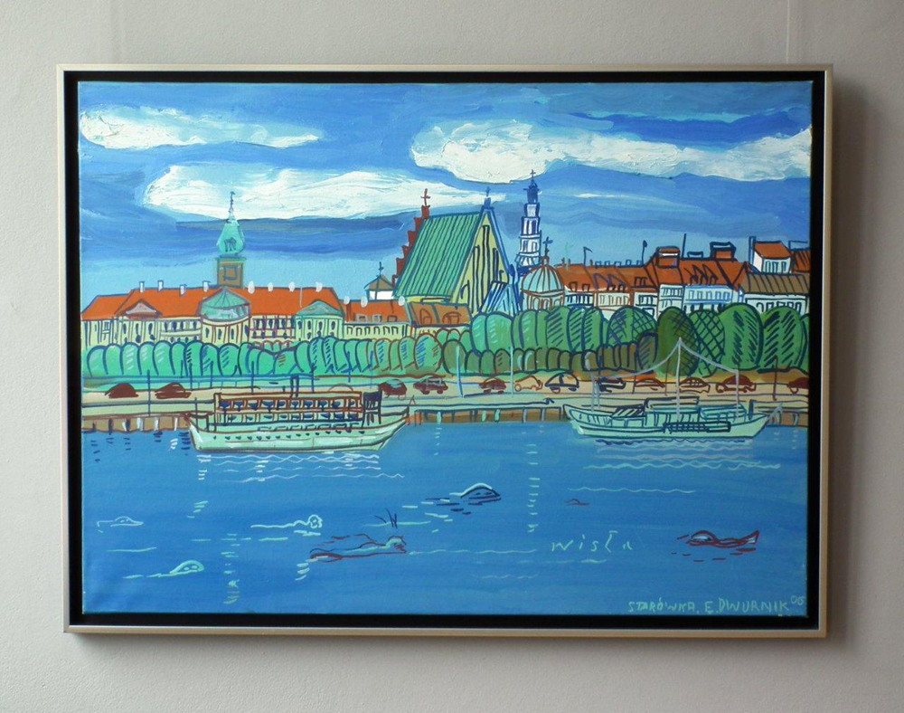 Edward Dwurnik - Warsaw - Canaletto - View (Oil on Canvas | Size: 105 x 79 cm | Price: 12000 PLN)