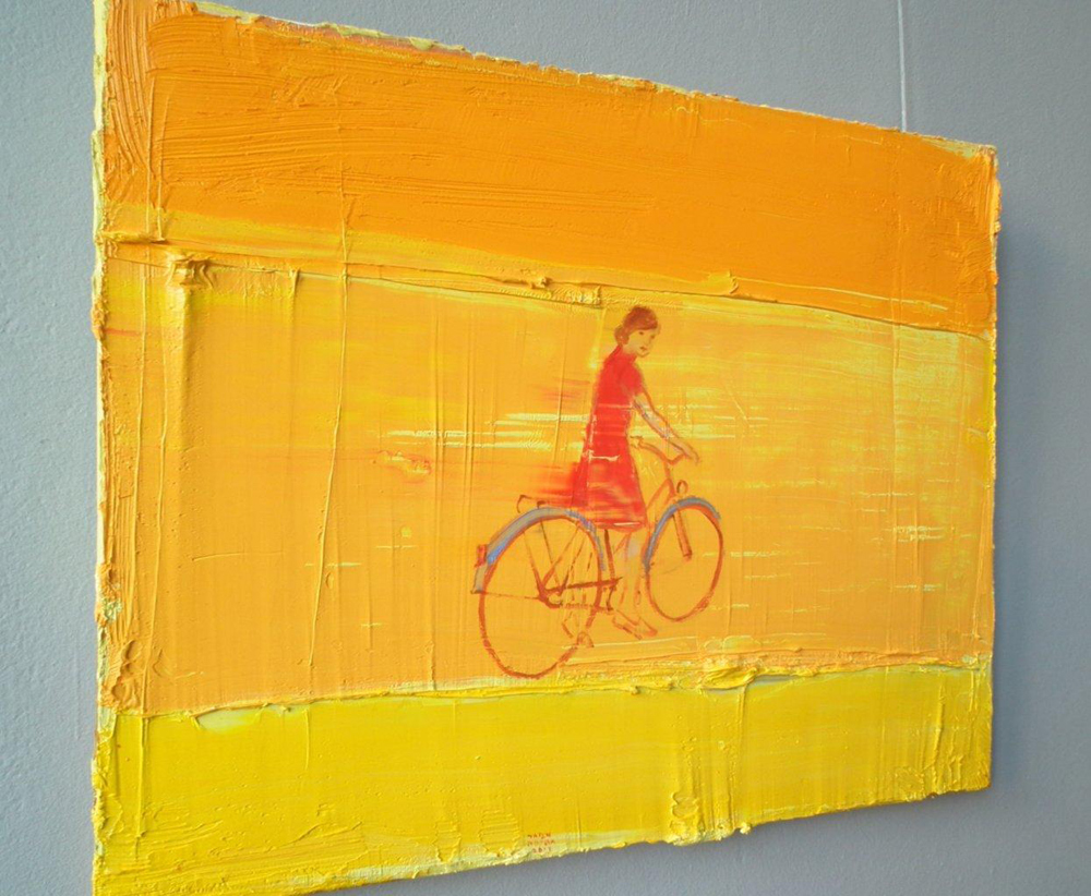 Jacek Łydżba - Cyclist (Oil on Canvas | Größe: 50 x 40 cm | Preis: 3500 PLN)