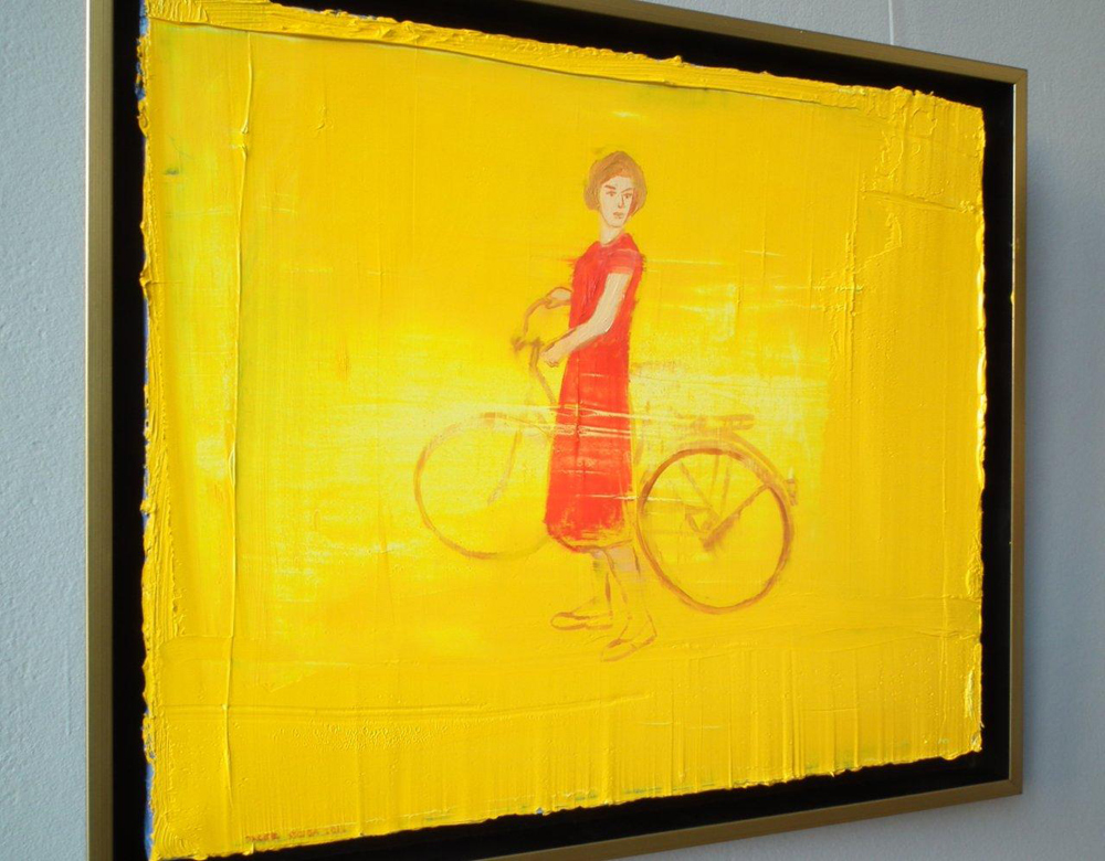 Jacek Łydżba - Cyclist (Oil on Canvas | Größe: 51 x 43 cm | Preis: 3500 PLN)