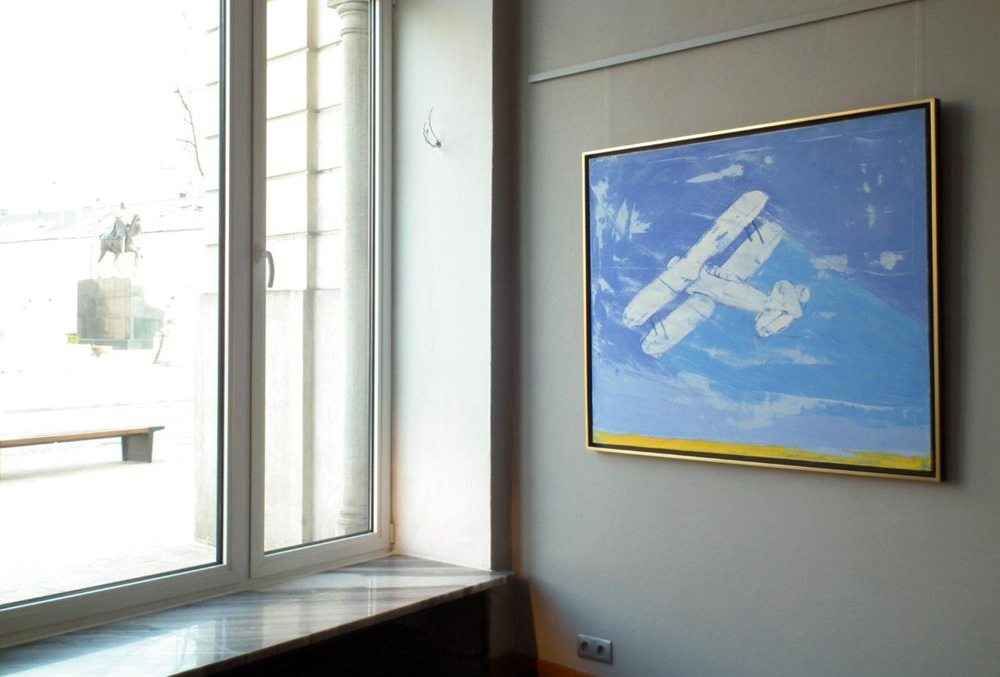 Jacek Łydżba - White plane (Oil on Canvas | Size: 125 x 105 cm | Price: 7000 PLN)