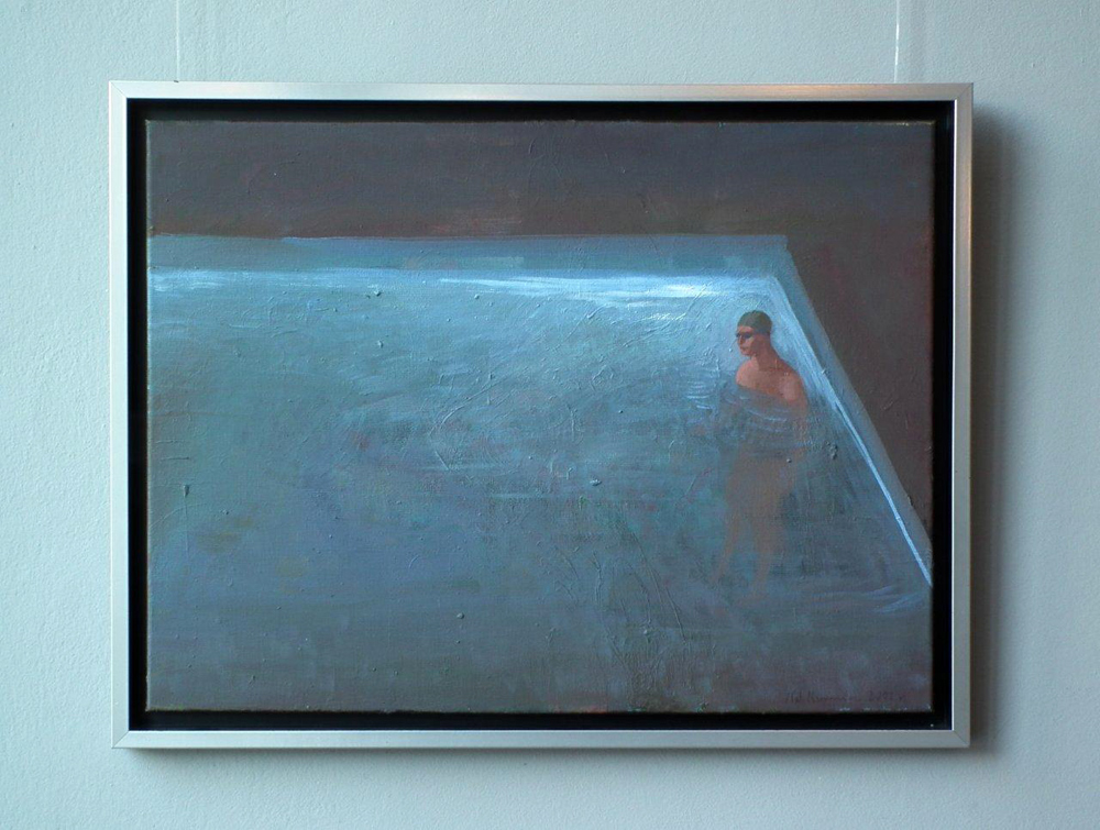 Katarzyna Karpowicz - In the pool (Oil on Canvas | Wymiary: 67 x 52 cm | Cena: 3500 PLN)