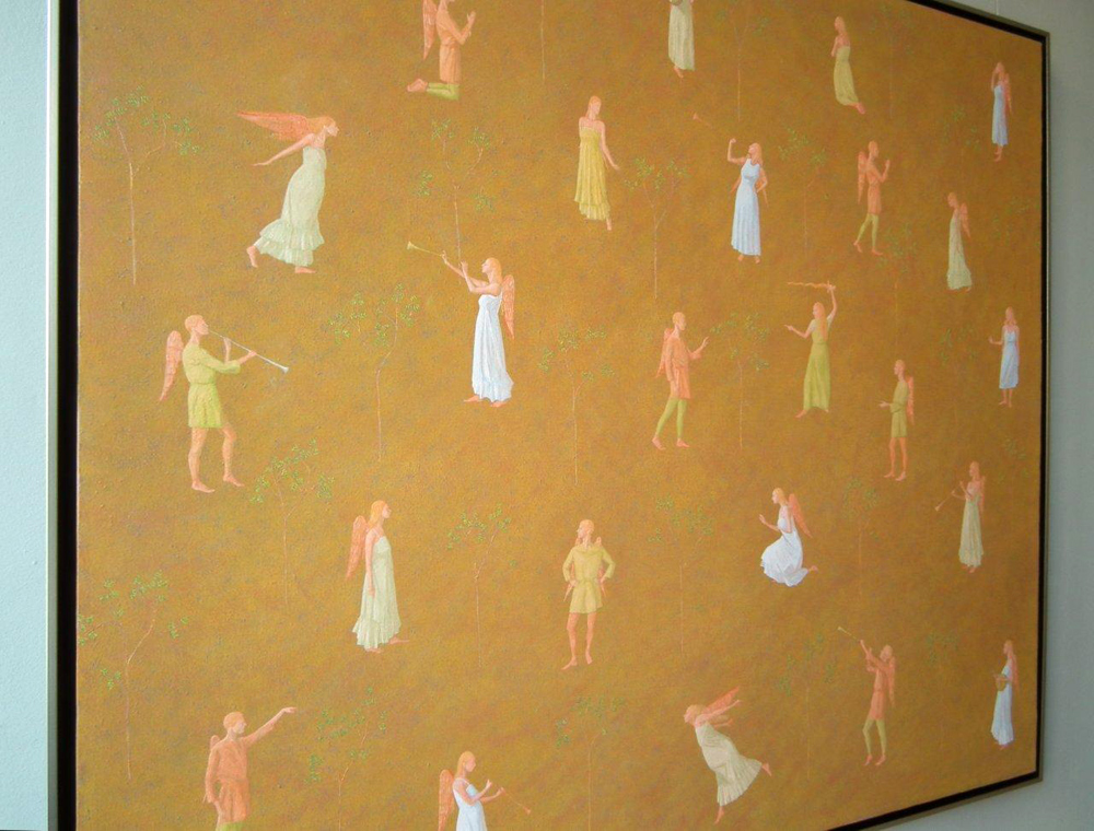 Mikołaj Kasprzyk - Angels (Oil on Canvas | Size: 165 x 145 cm | Price: 14000 PLN)