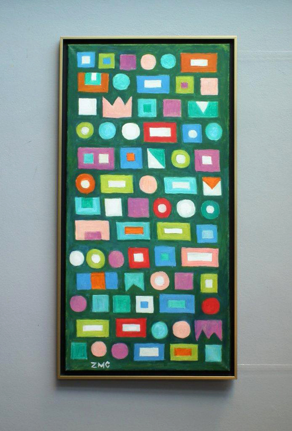 Zofia Matuszczyk-Cygańska - Puzzle on the green (Oil on Canvas | Size: 65 x 125 cm | Price: 16000 PLN)