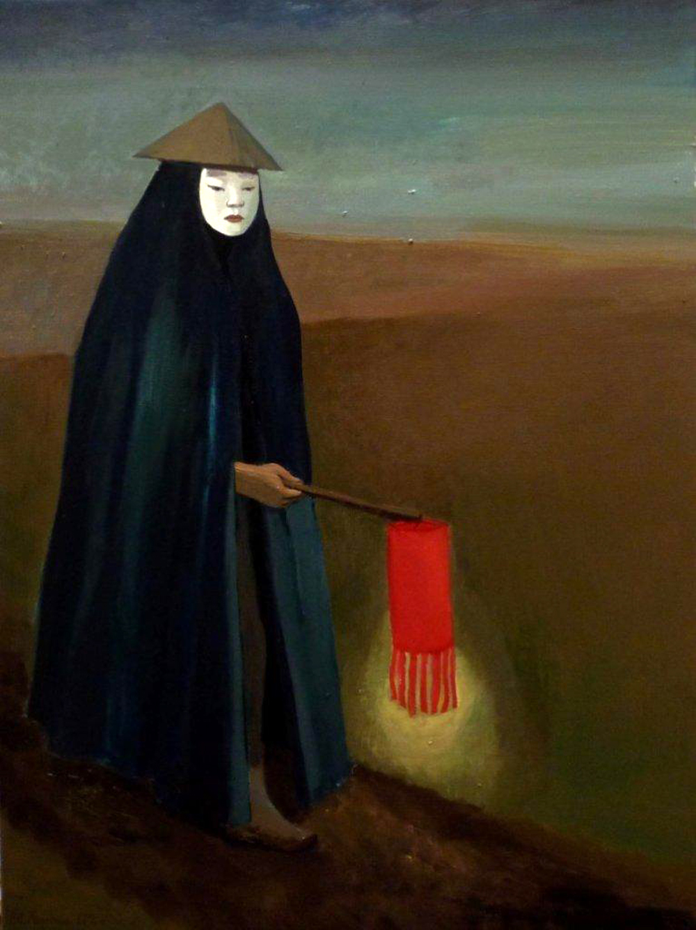 Katarzyna Karpowicz - The corpse walker (Oil on Canvas | Size: 33 x 46 cm | Price: 4000 PLN)