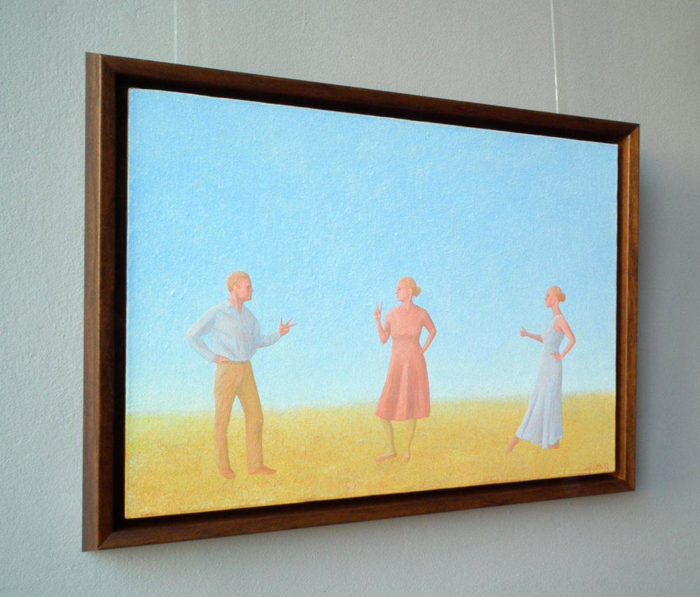 Mikołaj Kasprzyk - Roshambo game (Oil on Canvas | Wymiary: 61 x 45 cm | Cena: 3500 PLN)