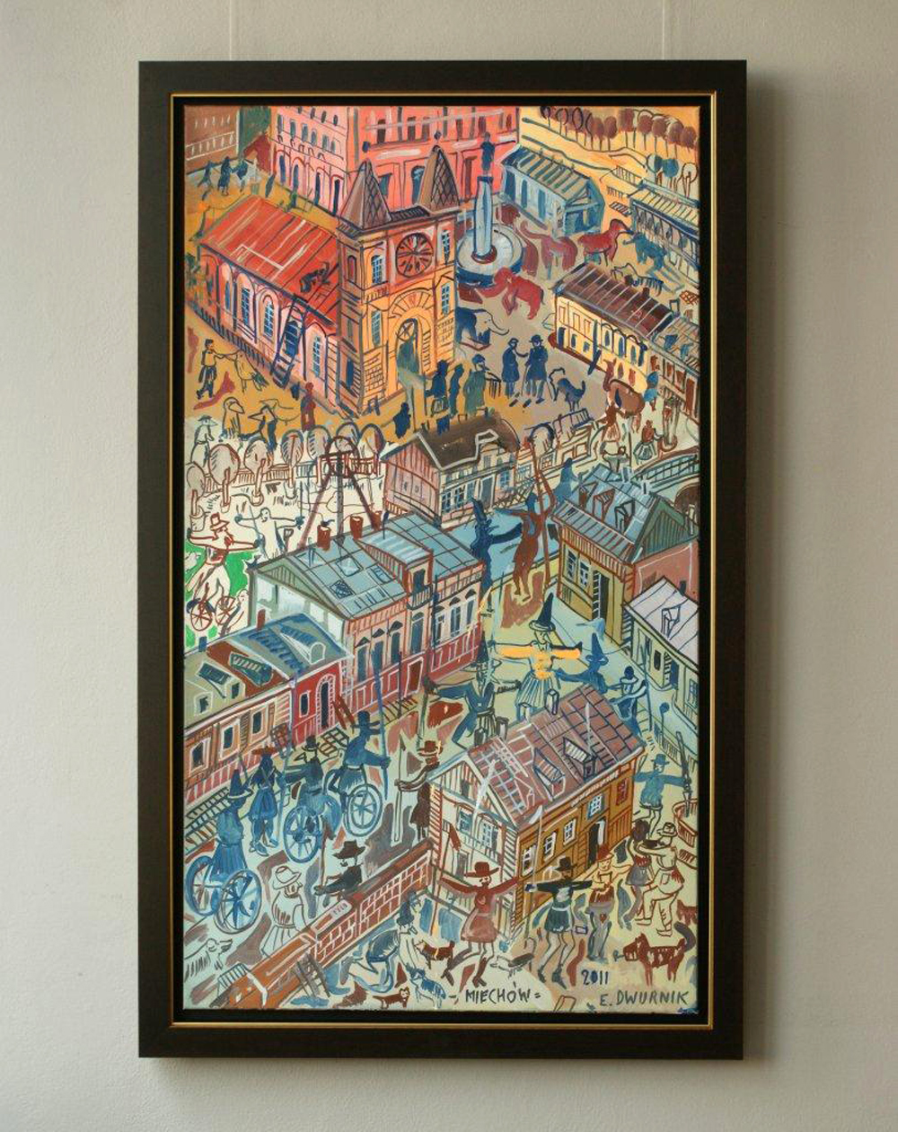 Edward Dwurnik - Miechów (Oil on Canvas | Size: 94 x 154 cm | Price: 15000 PLN)