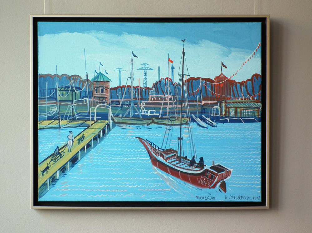 Edward Dwurnik - Mikołajki (Oil on Canvas | Size: 87 x 66 cm | Price: 9000 PLN)