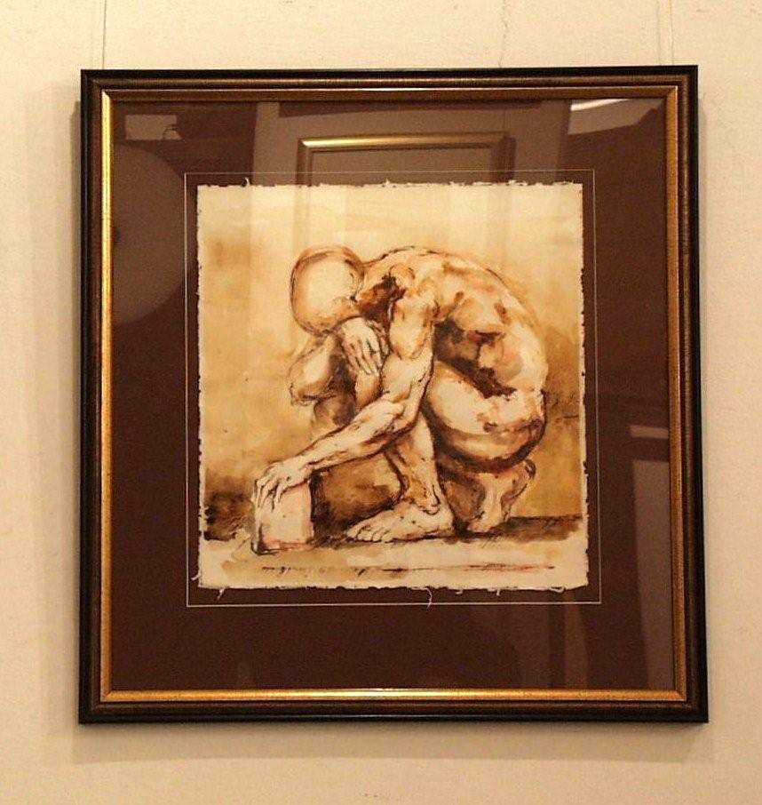 Maciej Deja - Figure (Guache on Paper | Wymiary: 70 x 75 cm | Cena: 3000 PLN)