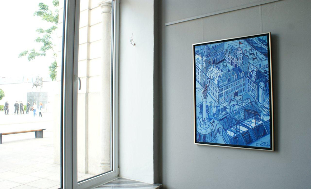 Edward Dwurnik - Blue Royale Castle (Oil on Canvas | Size: 72 x 63 cm | Price: 11000 PLN)