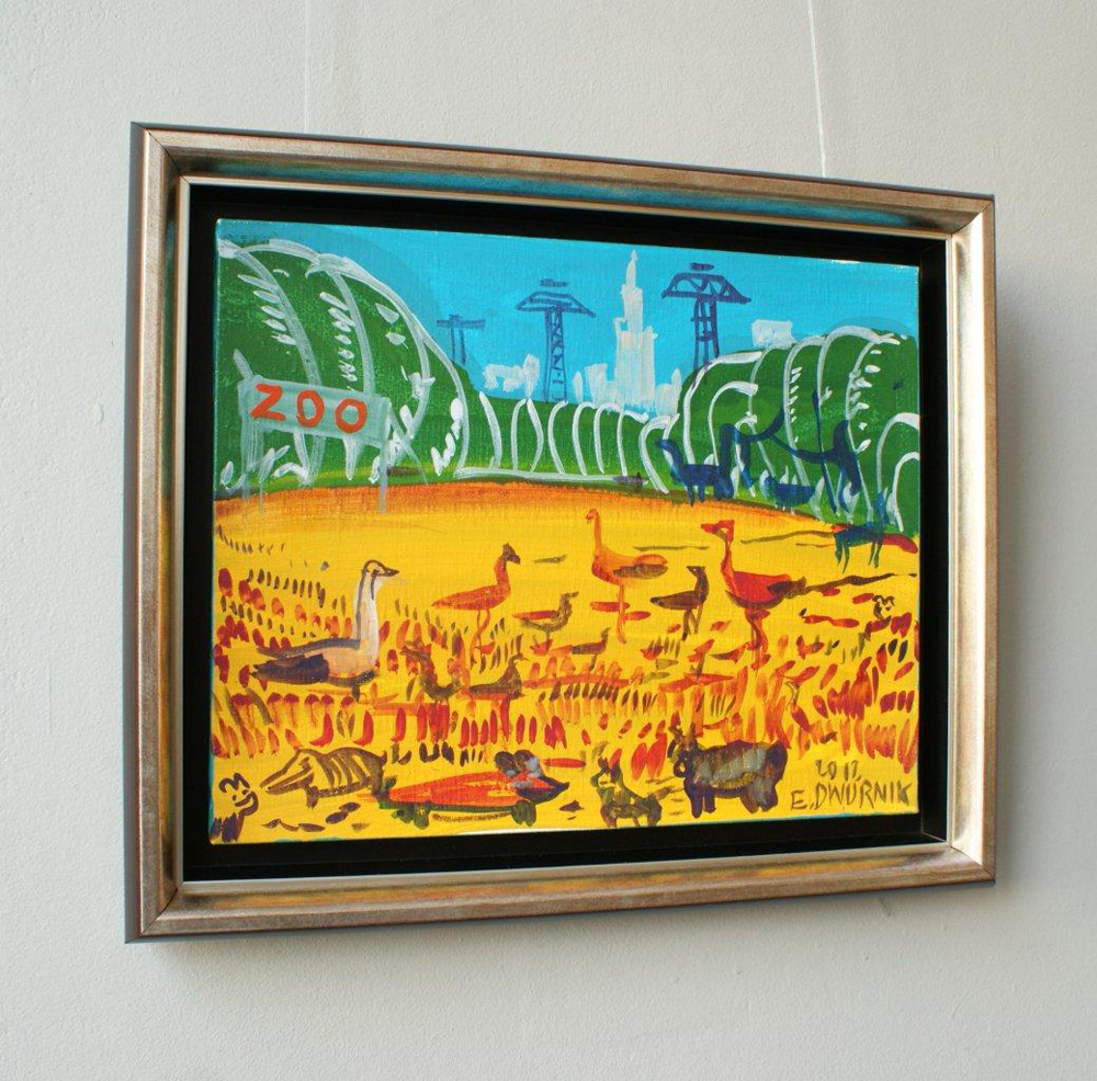 Edward Dwurnik - ZOO (Oil on Canvas | Size: 50 x 42 cm | Price: 3600 PLN)