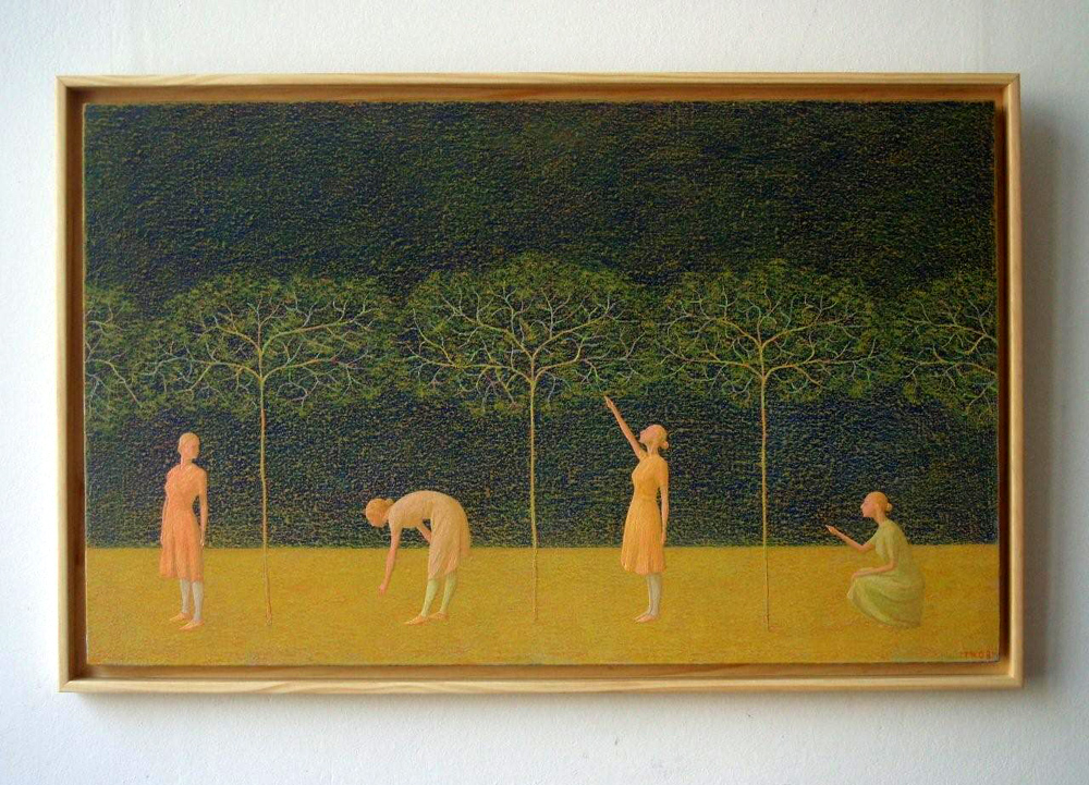 Mikołaj Kasprzyk - Little Trees (Oil on Canvas | Wymiary: 87 x 55 cm | Cena: 4500 PLN)