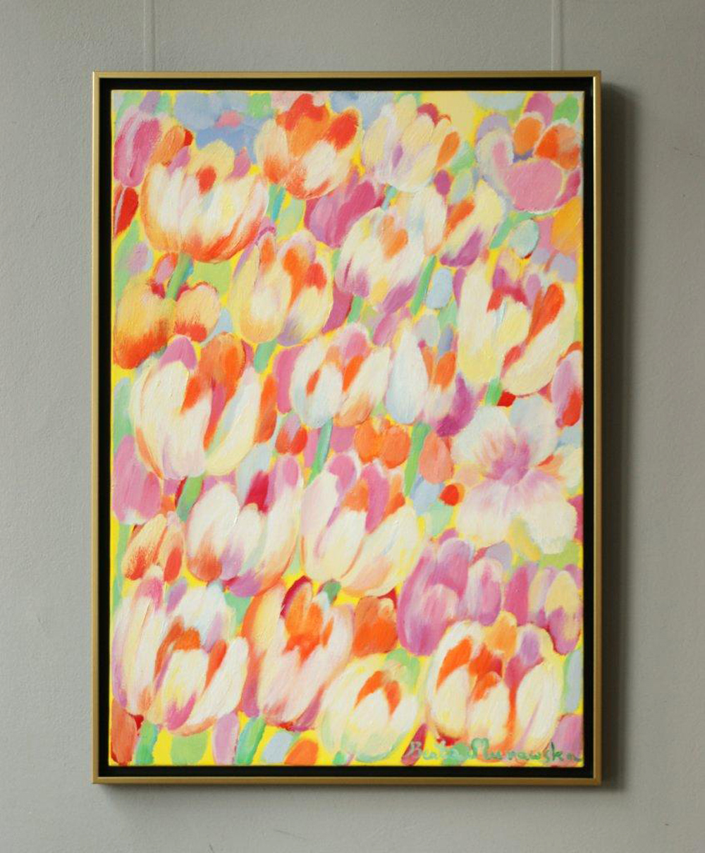Beata Murawska - Light yellow tulips (Oil on Canvas | Größe: 75 x 105 cm | Preis: 4500 PLN)
