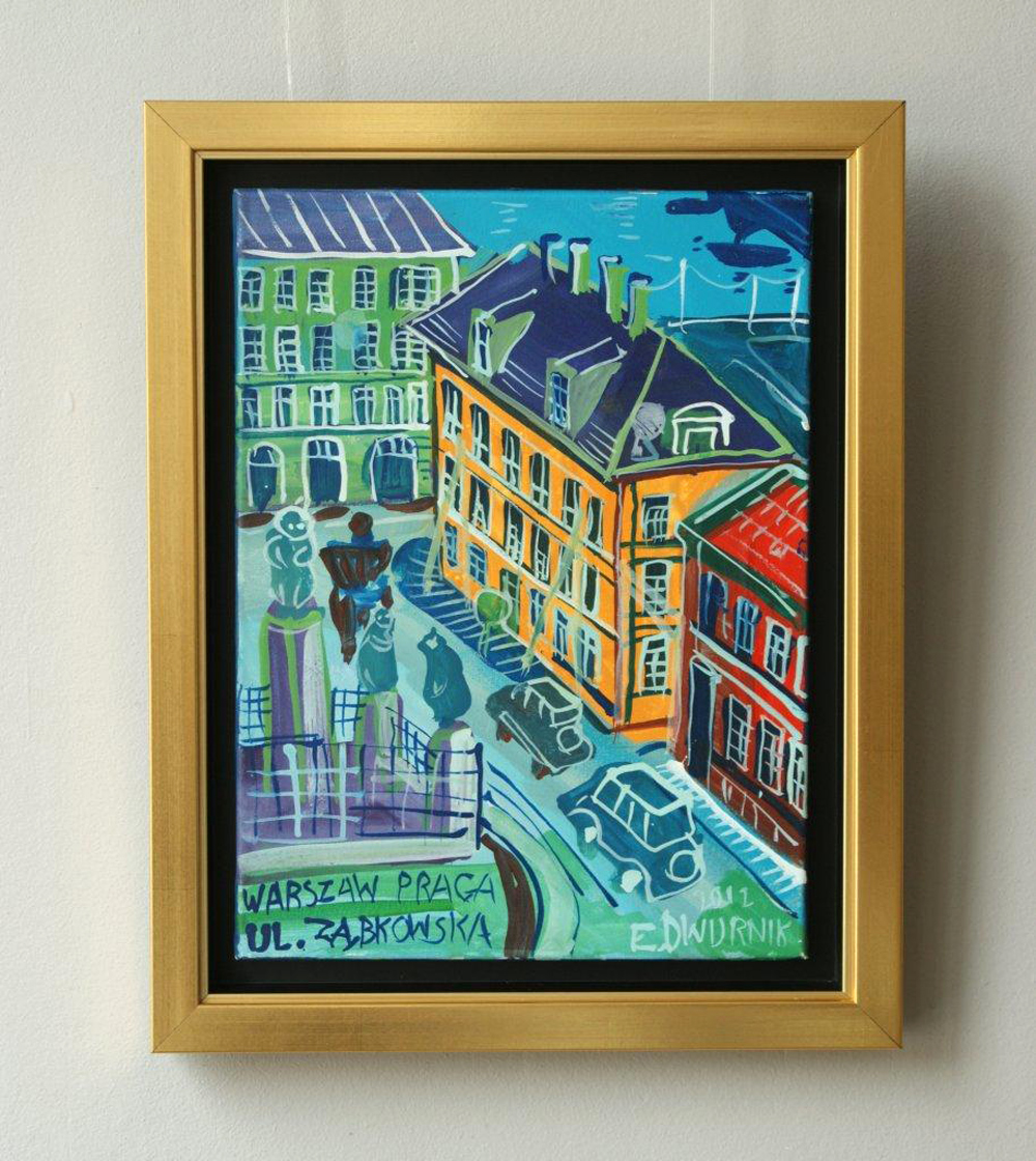 Edward Dwurnik - Zabkowska Street (Oil on Canvas | Size: 40 x 50 cm | Price: 3600 PLN)